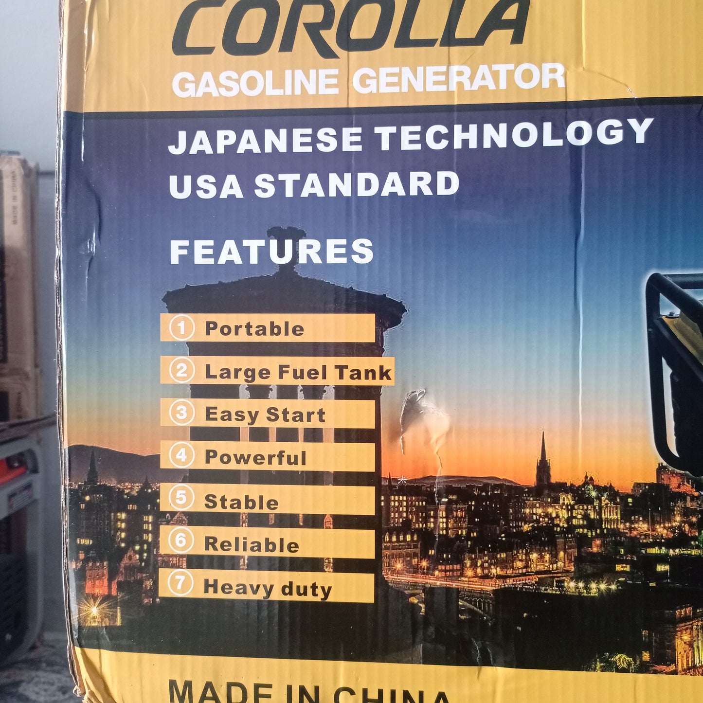 COROLLA CL3800 2.5 KVA Original Manual Gasoline Generator - Brand New