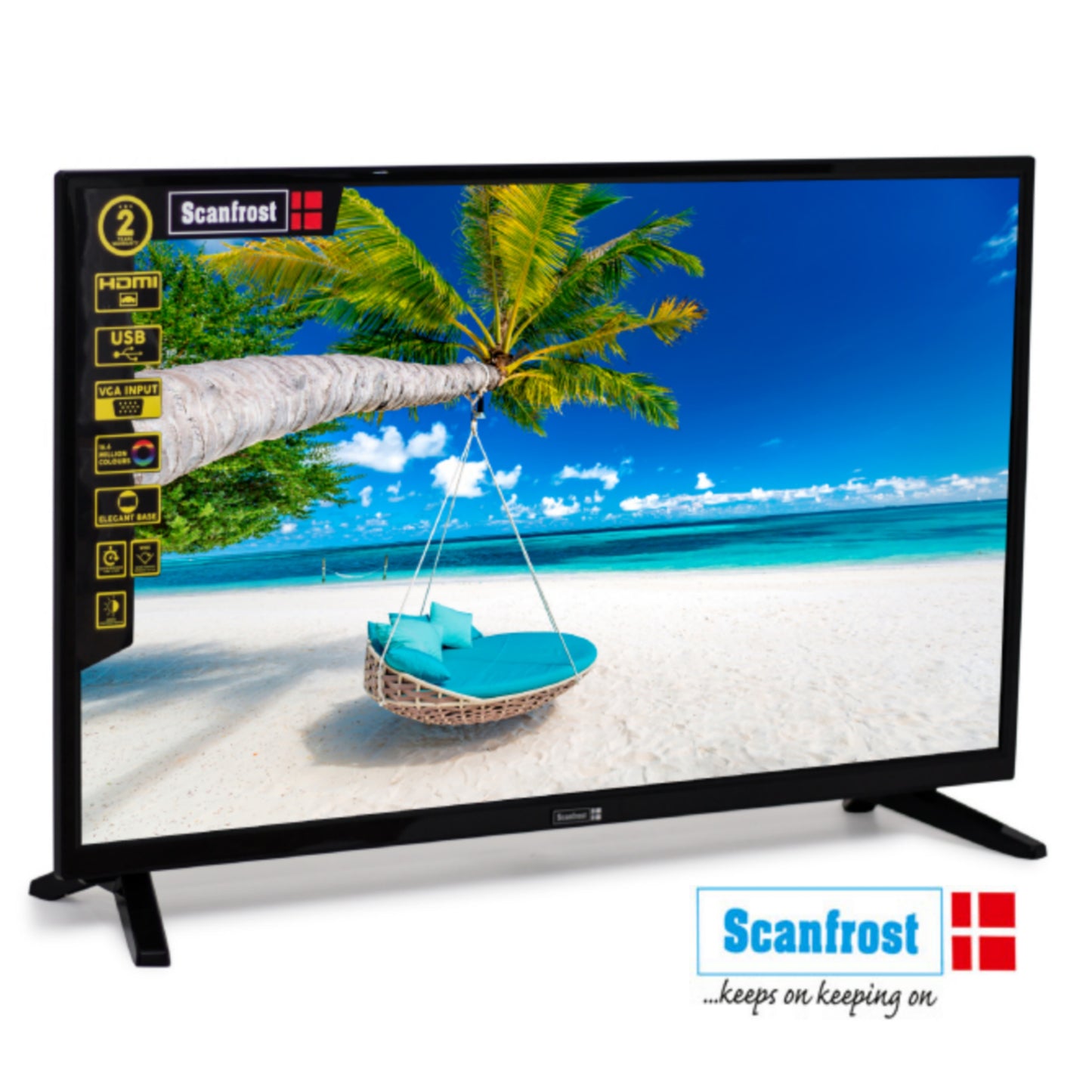 ScanFrost 32 Inch SFLED32EL HD Ready LED TV (Front View) + 2 Years Warranty - Brand New