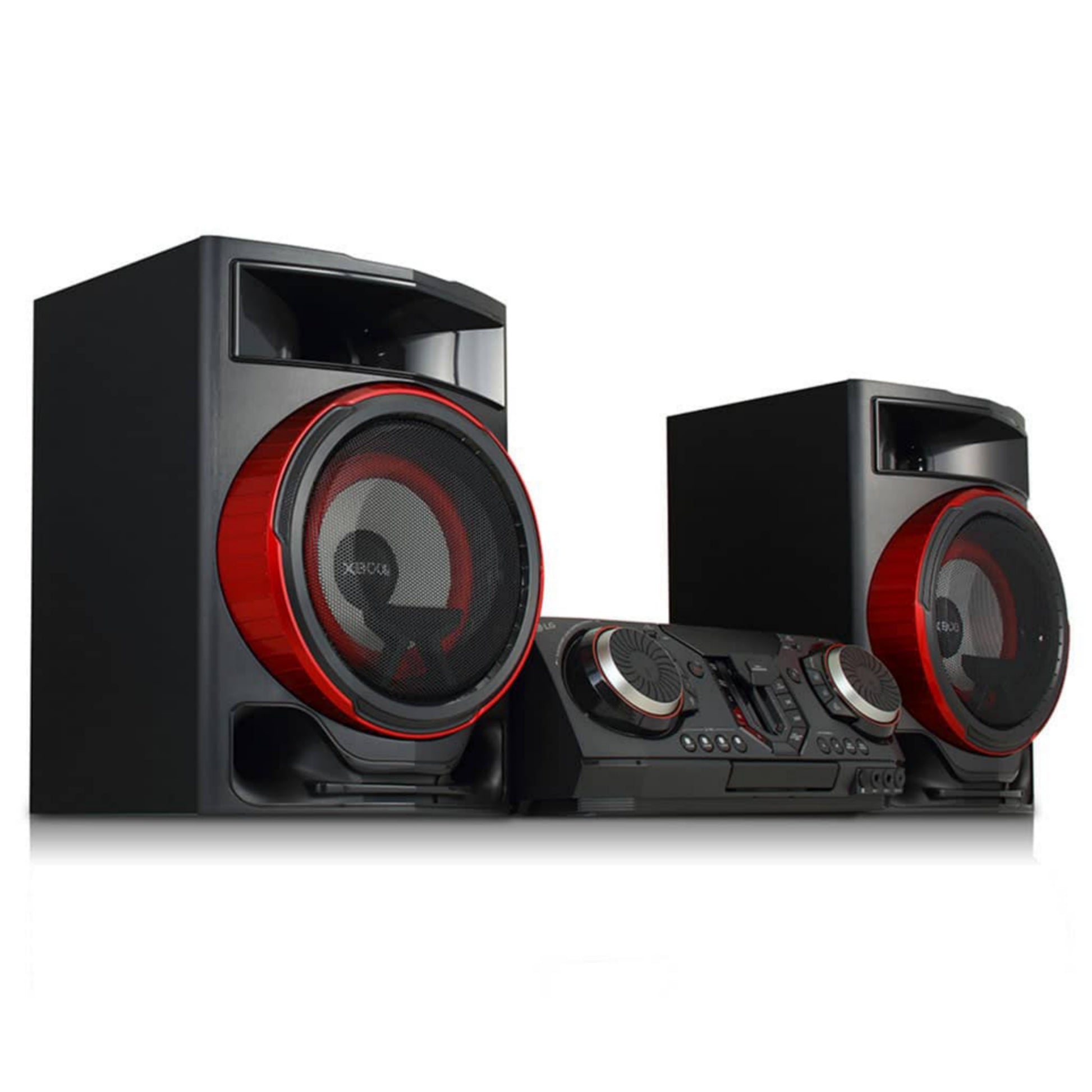 LG XBOOM CL87 2350W Mini CD, Multi Bluetooth, Multi Karaoke Home Theater Closer speaker view - Brand New