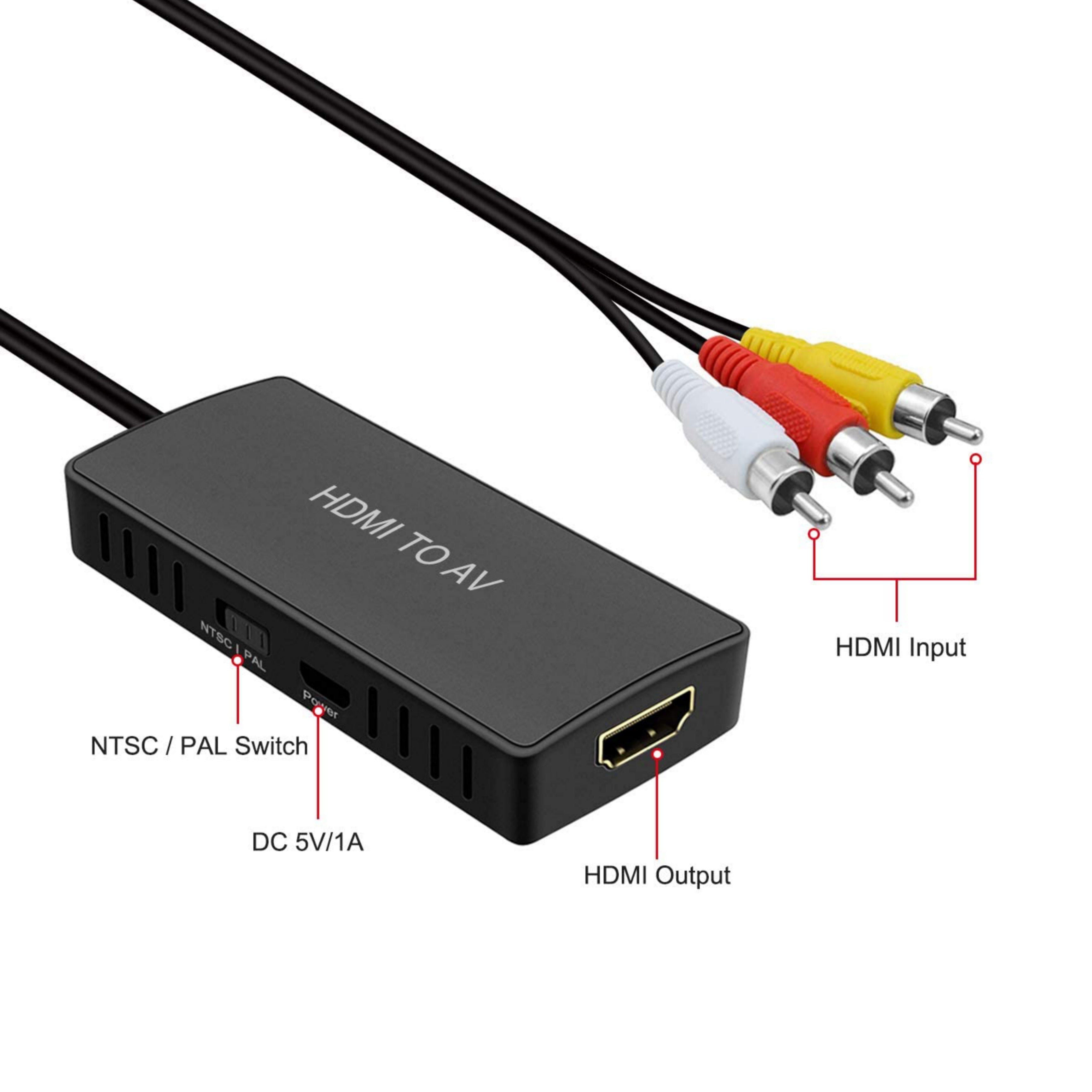 Mini Full HD HDMI To AV HDMI2AV Converter HDMI to RCA Composite Ada IFESOLOX