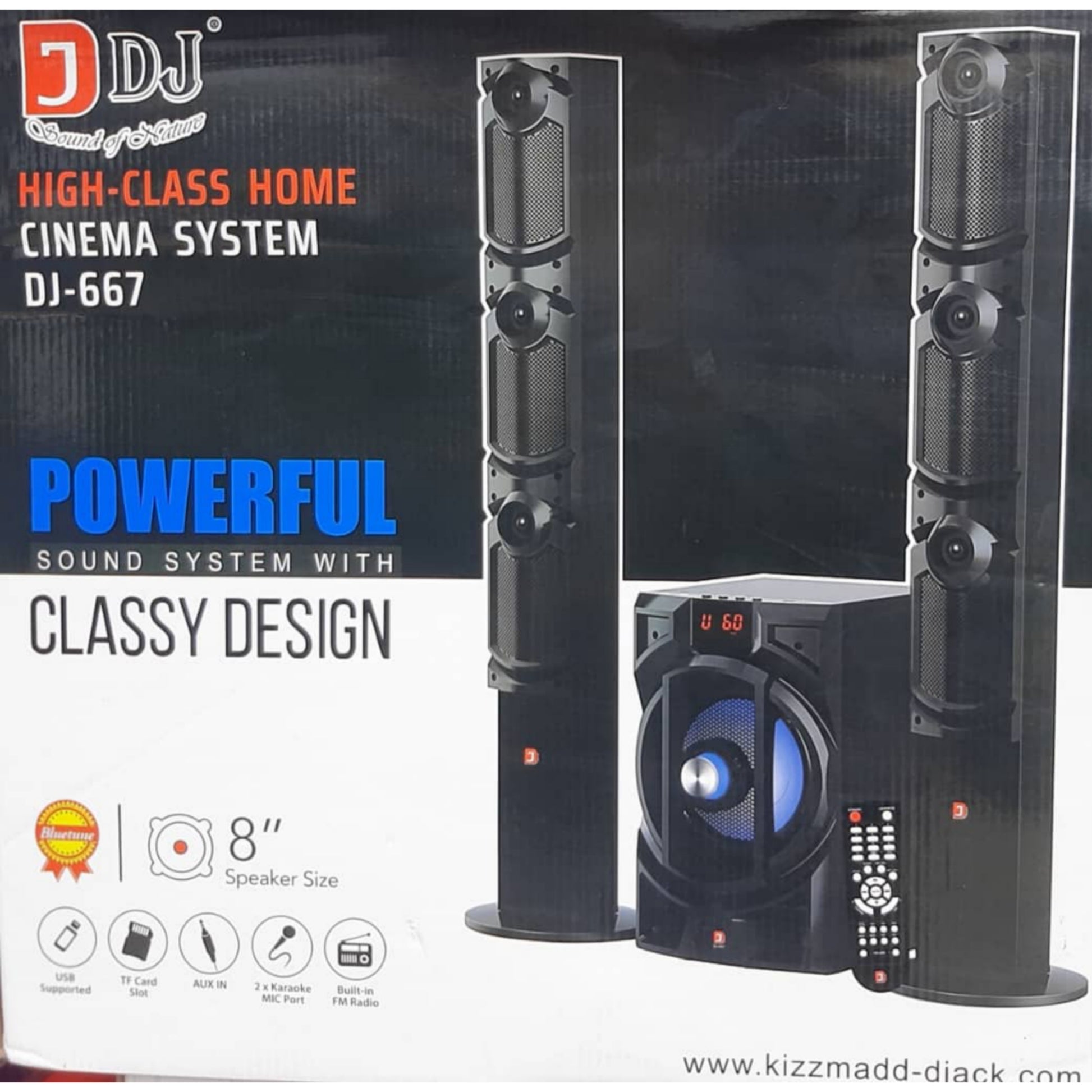DJ DJ667 High-Class Bluetooth Home Cinema Theater Brand