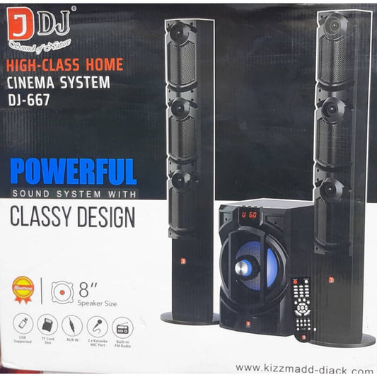DJ DJ667 3.1Ch Standing High Class Bluetooth Home Theater - Brand New
