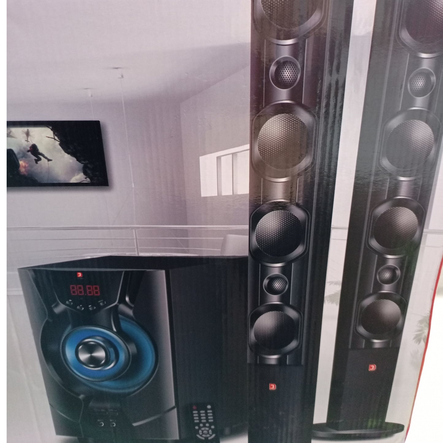 DJ DJ665 2.1Ch Standing Home Theater + USB, FM, Aux - Brand New