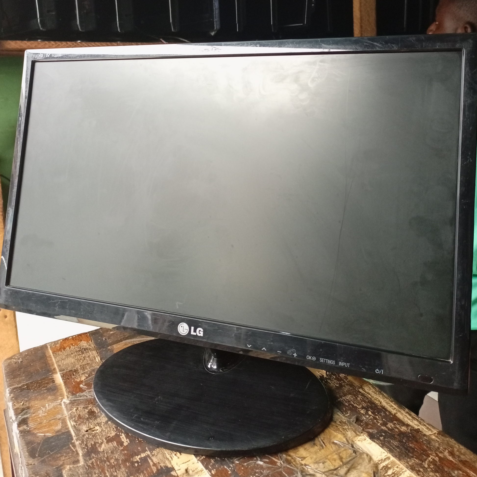 LG 22 Inch M2232D-PZ Full HD LED TV (Front View) - London Used