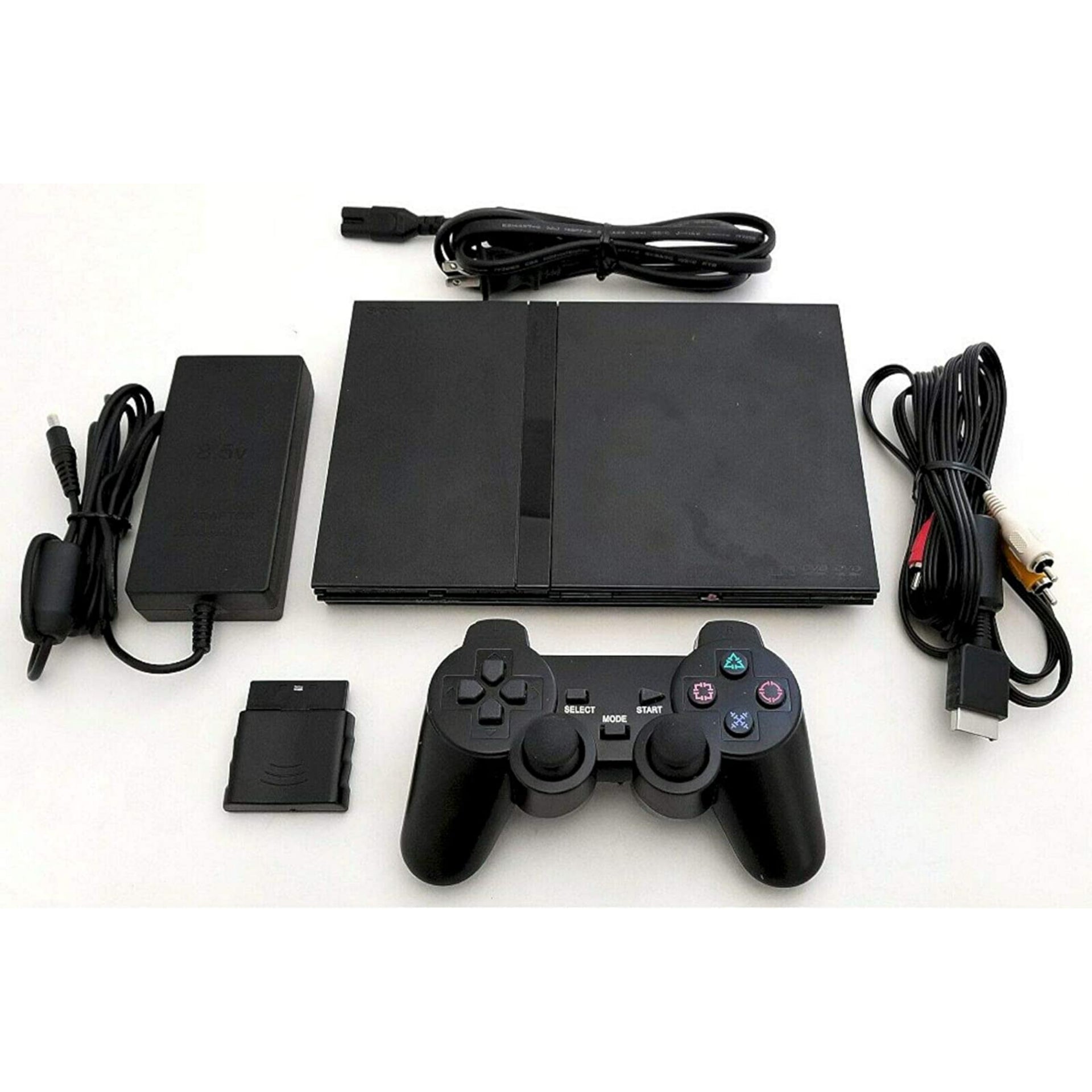 Sony Playstation 2 (PS2) Slim Game Console Complete Set with 2 DUALSHO –  IFESOLOX
