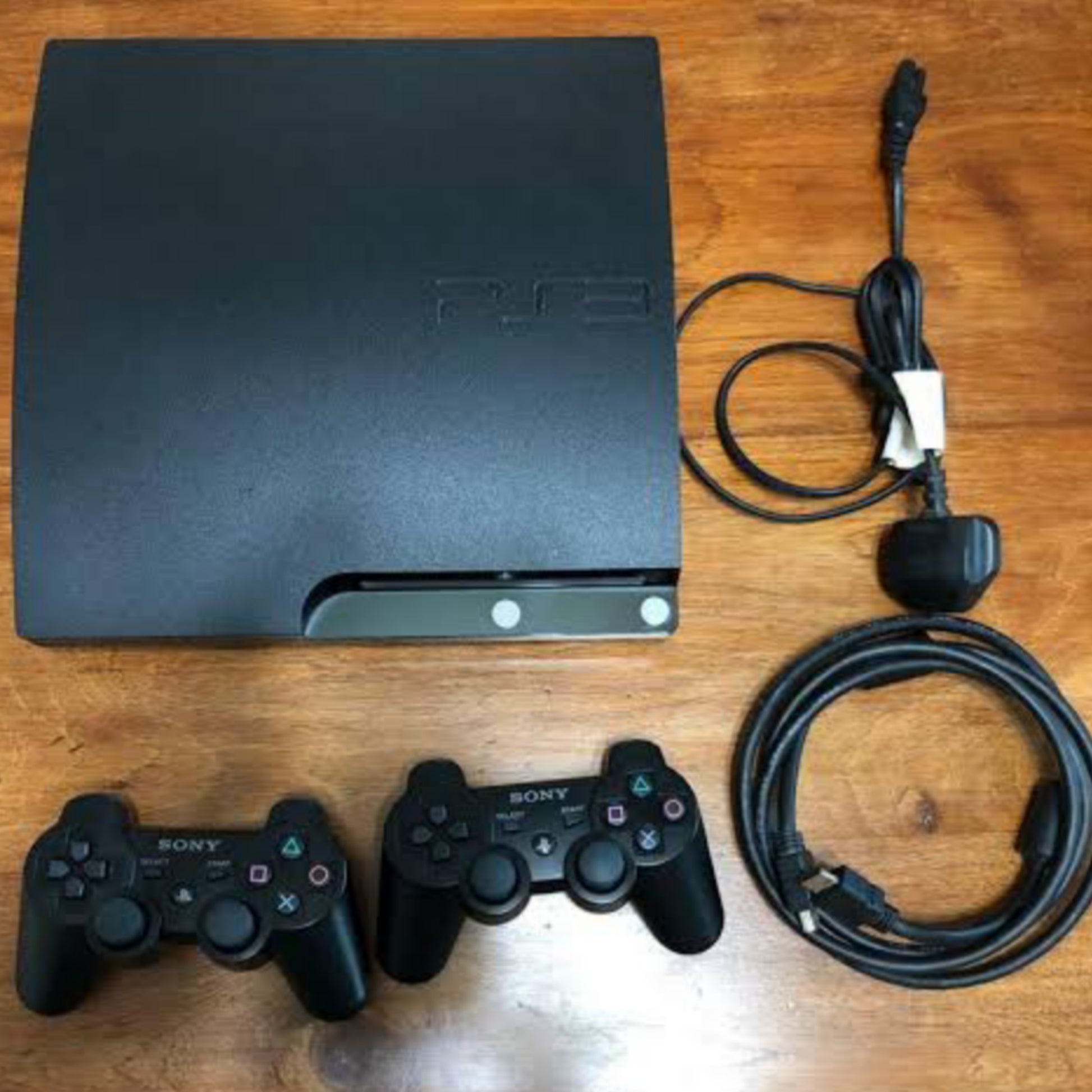 UK Used PS3 (Playstation 3) Slim 320GB Game Console Complete Set + Extra Game Controller & 20 Titles