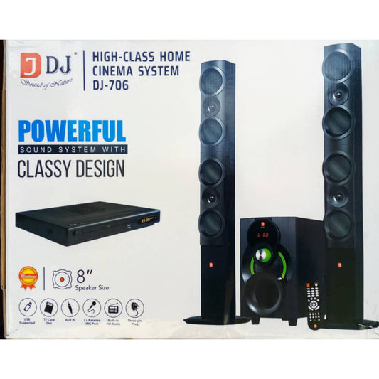 DJ DJ706 2.1Ch High-Class Bluetooth Home Cinema Theater + HDMI DVD Player - Brand New
