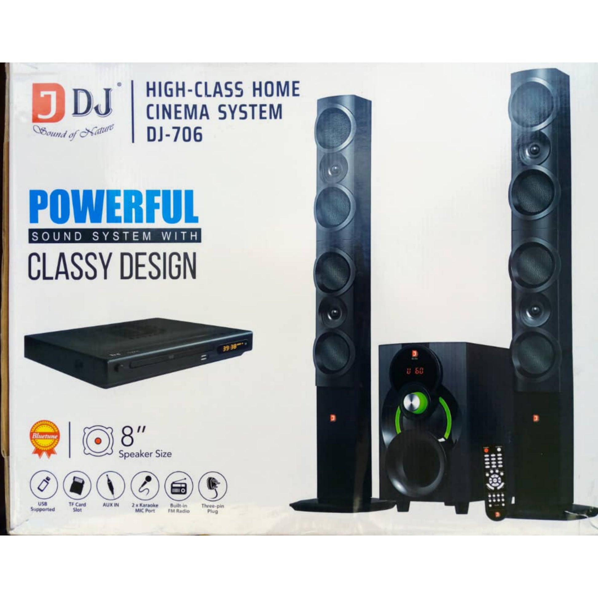 DJ DJ706 High-Class Bluetooth Home Cinema Theater HDMI DVD