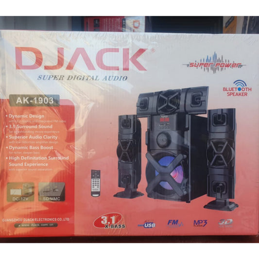 DJACK DJ1903 3.1Ch HiFi Multimedia Home Theater Sound System - Brand New