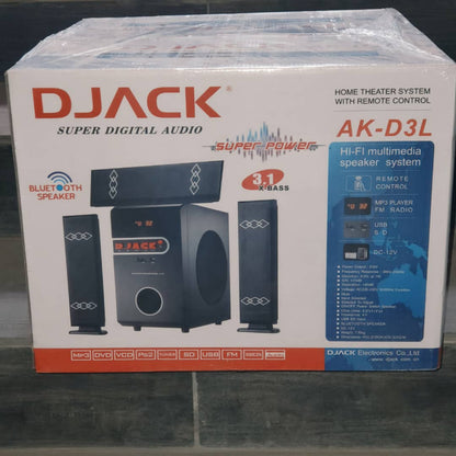 DJACK AK-D3L 3.1Ch HiFi Multimedia Bluetooth Home Theater - Brand New