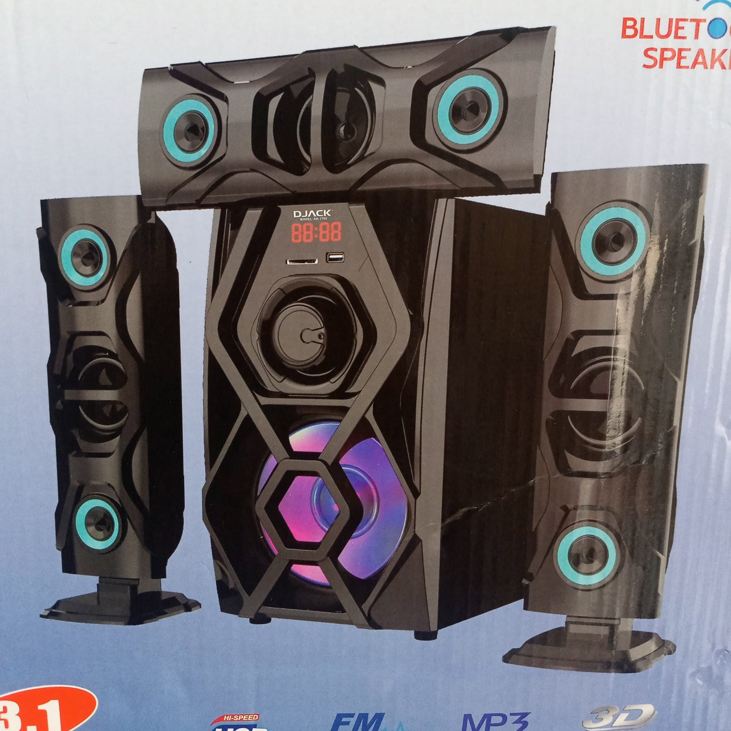 DJACK AK1703 3.1Ch Bluetooth Home Theater - Brand New