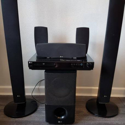 LG HT554PH 5.1Ch 500W Tower DVD Home Theater System - Foreign Used