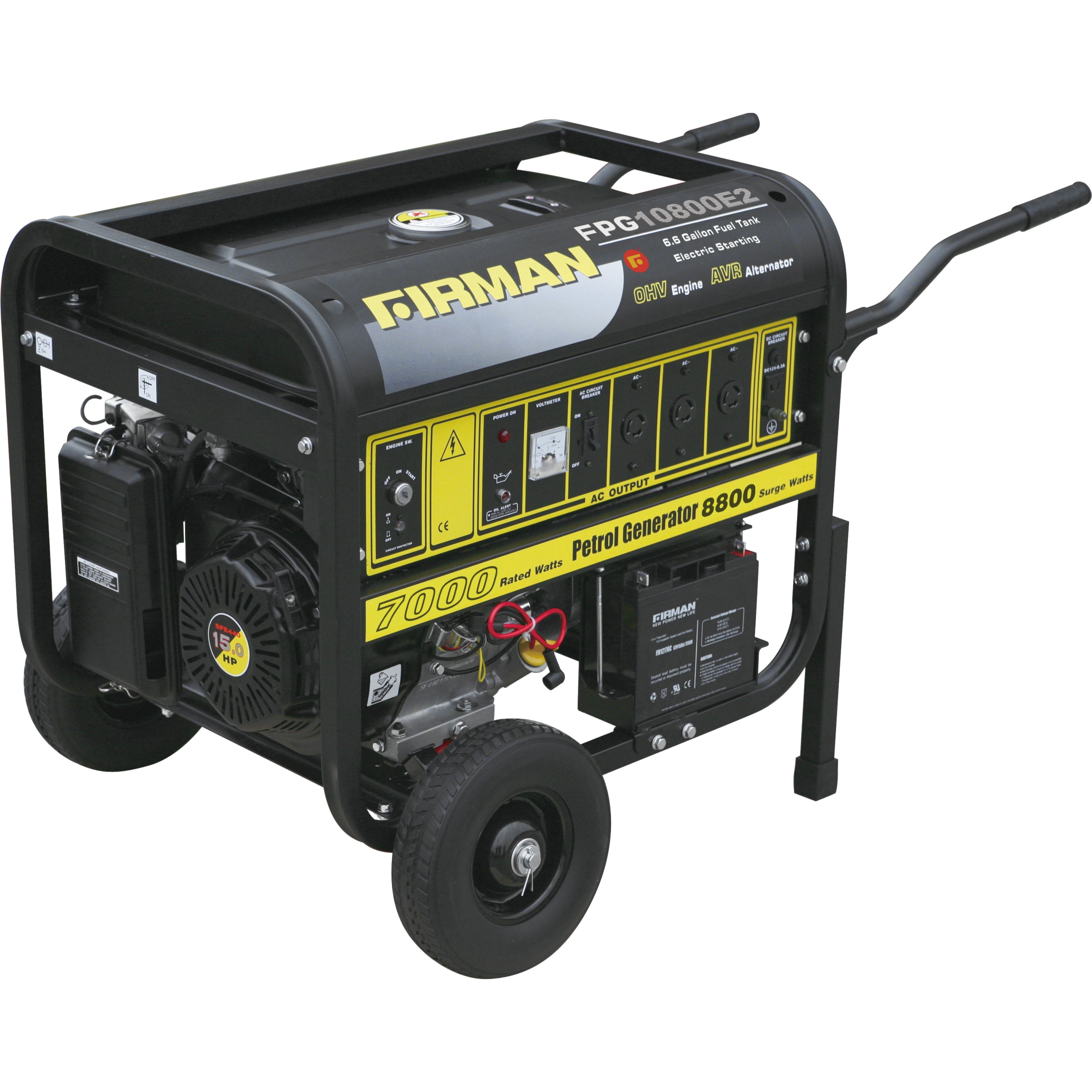FIRMAN FPG10800E2 8KVA 100% Copper Key Start Gasoline Generator - Bran ...