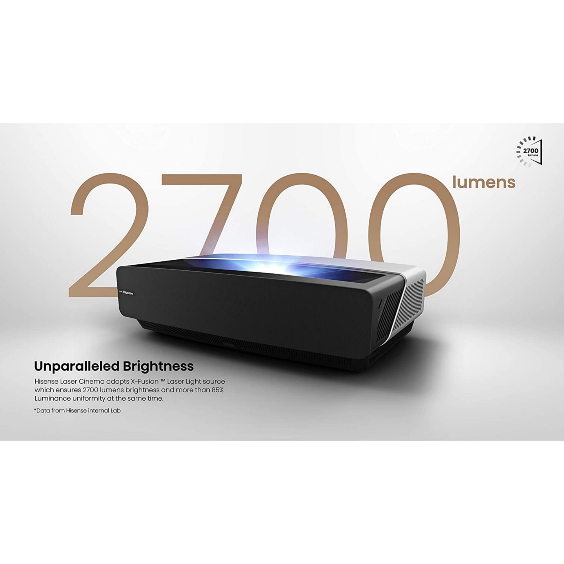 Hisense 120 inch 4K UHD Laser TV + Built-in Bluetooth, WiFi, Alexa, Google Assistant - Brand New
