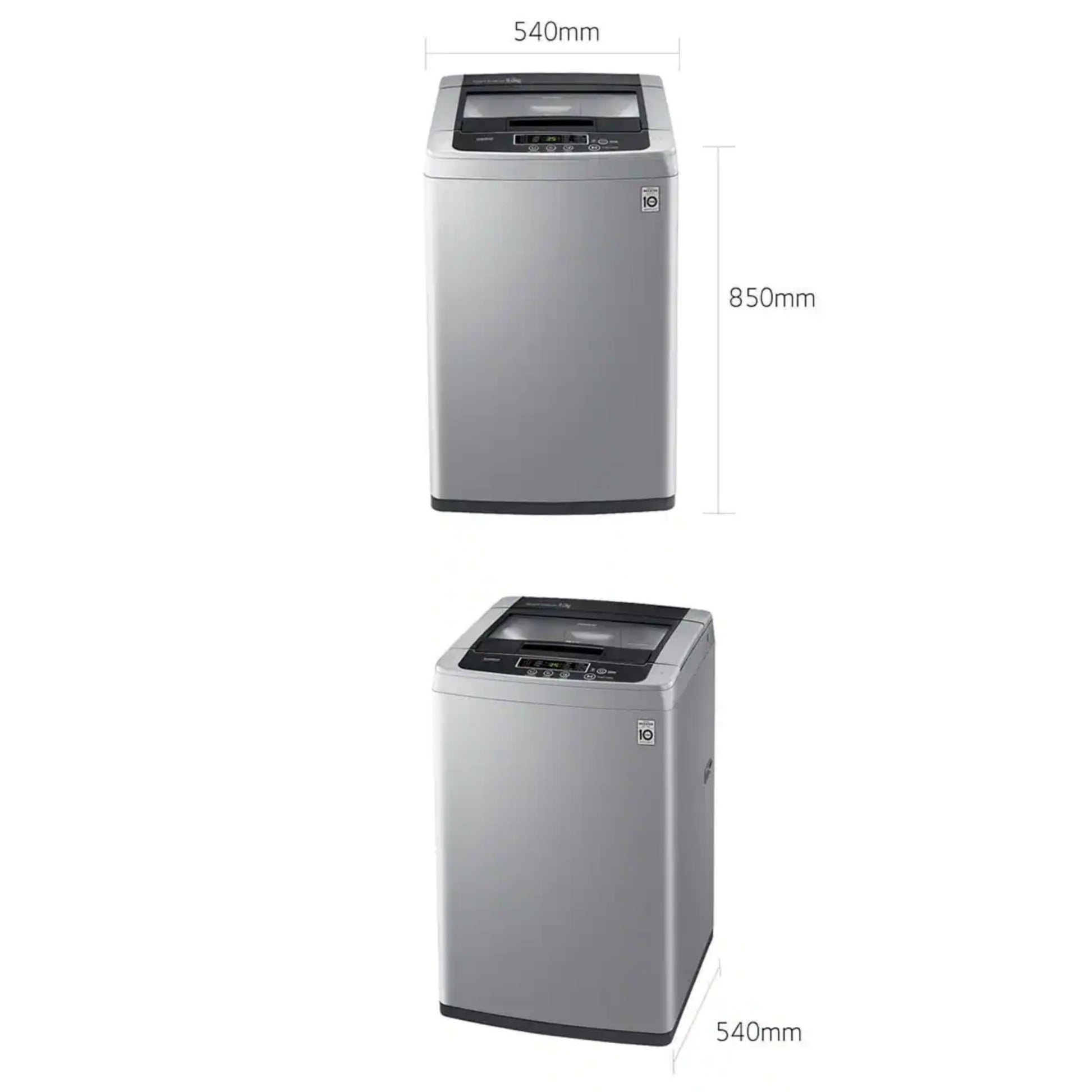 LG T9585NDHVH 9kg Top Load Smart Inverter Washing Machine - Dimensions